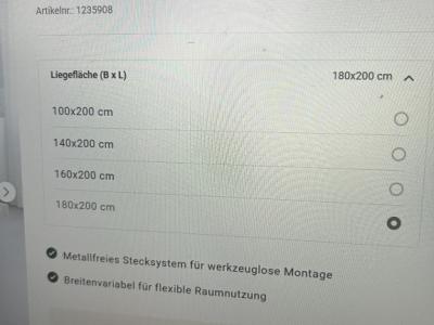 Tojo Innovations - solid beech bed frame.