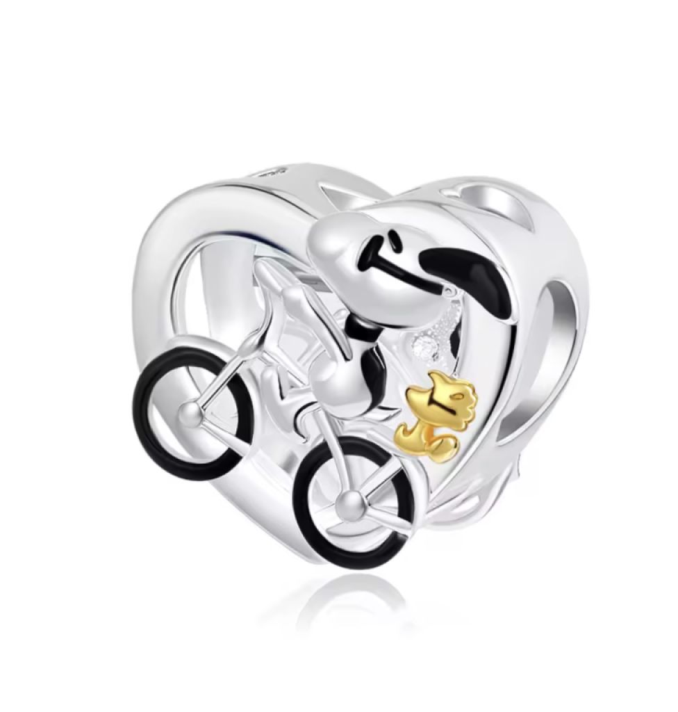 Tolle Peanuts Charms / Beads aus 925 Silber für eine Kette oder Pandoraarmband / Snoopy / Woodstock