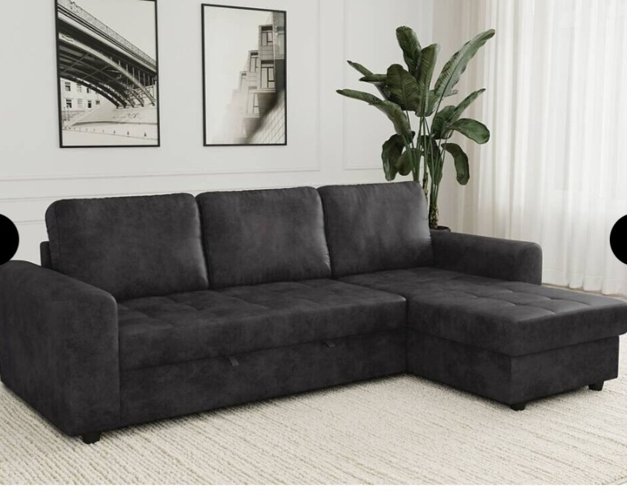 Corner sofa in excellent condition, couch, sofa bed, ottoman