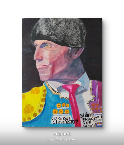 Torero filósofo, großformatiges Aquarell