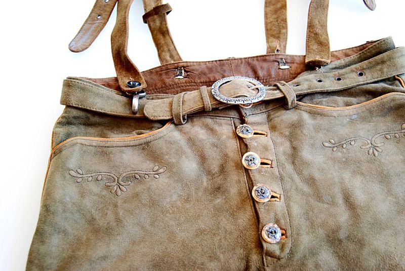 Trachten Lederhose - lang, Original Tiroler Madl & Bua Trachten, Tradition