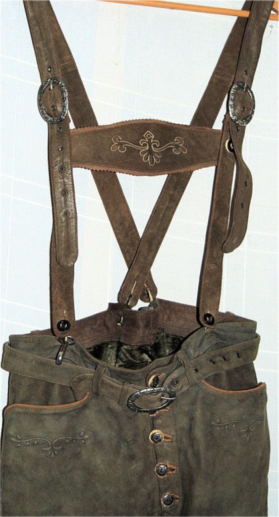 Trachten Lederhose - lang, Original Tiroler Madl & Bua Trachten, Tradition