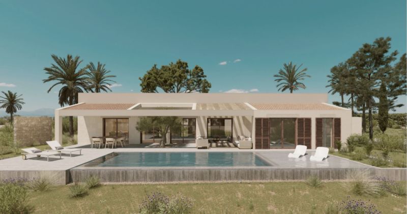 Hermoso terreno Rustico en Cas Concos con permiso de construcción