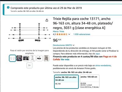 TRIXIE verstellbare Hundesicherung für den Kofferraum - Breite: 96–163 cm Höhe: 34–48 cm