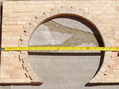 Tunnel portal with side wall, garden railway, G gauge, handcrafted