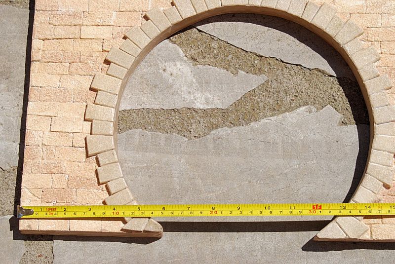 Tunnel portal with side wall, garden railway, G gauge, handcrafted