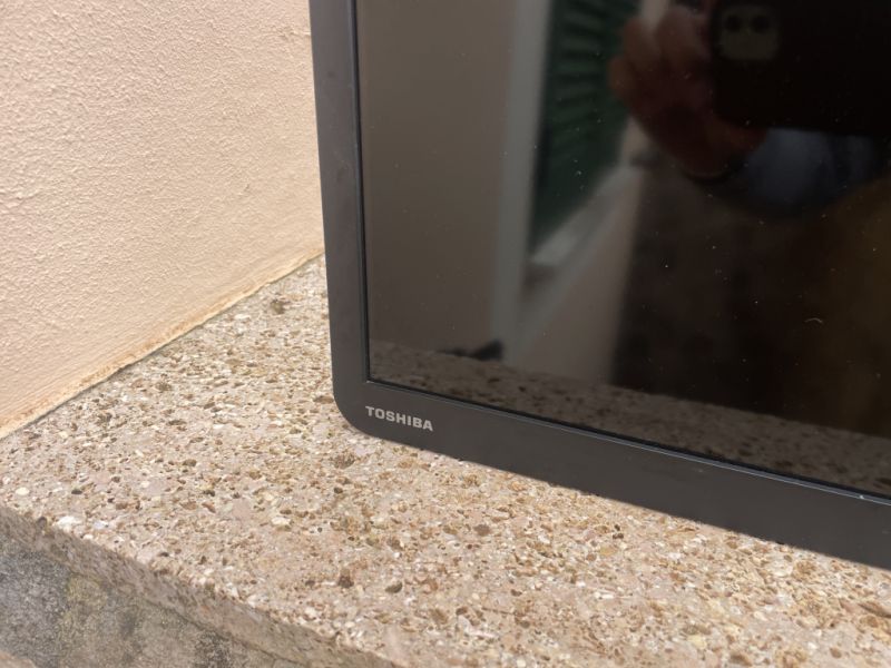 TV - Toshiba television with remote control