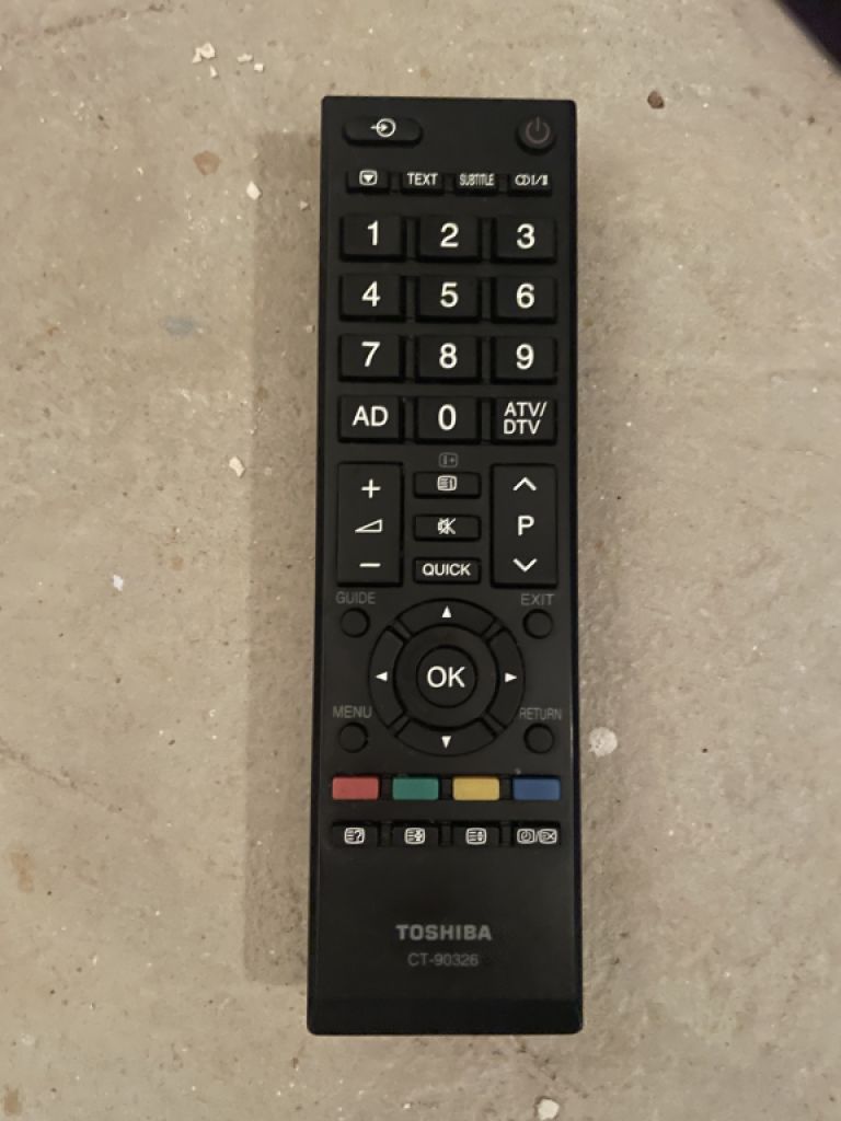 TV - Toshiba television with remote control
