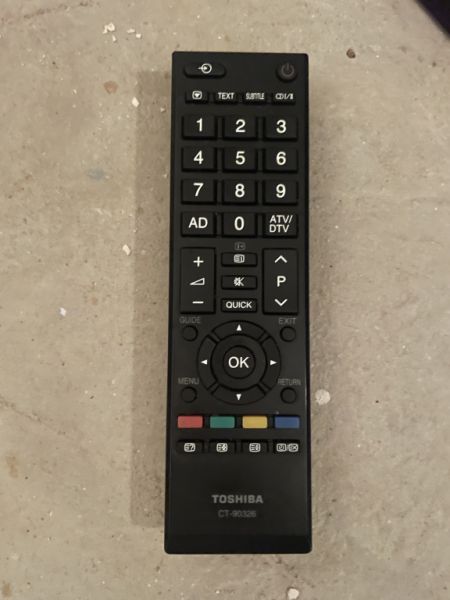 TV - Toshiba television with remote control