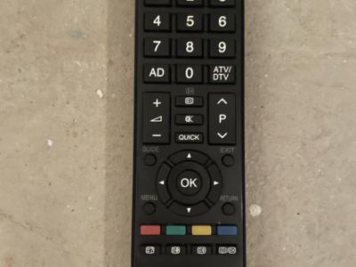 TV - Toshiba television with remote control