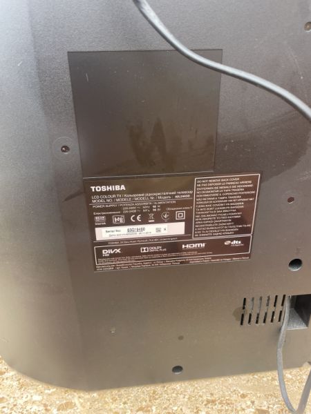 TV - Toshiba television with remote control