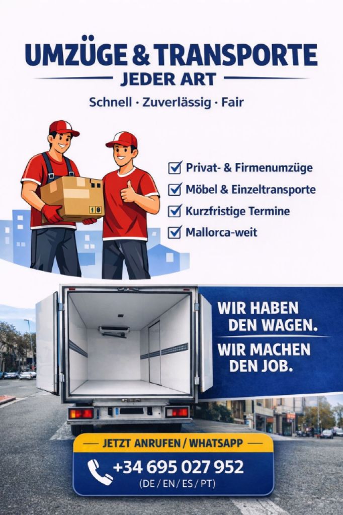 Umzüge & Transporte aller Art auf Mallorca