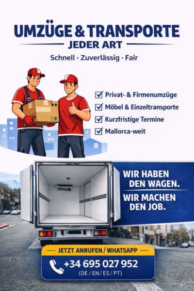 Umzüge & Transporte aller Art auf Mallorca