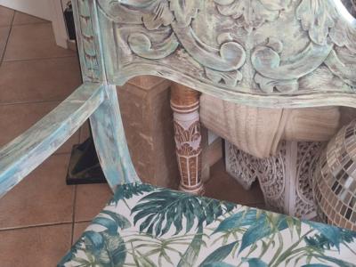 Unikat Vollholz Stuhl im einzigartigem Mallorca Styl