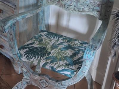 Silla única de madera maciza estilo Mallorca wow wow