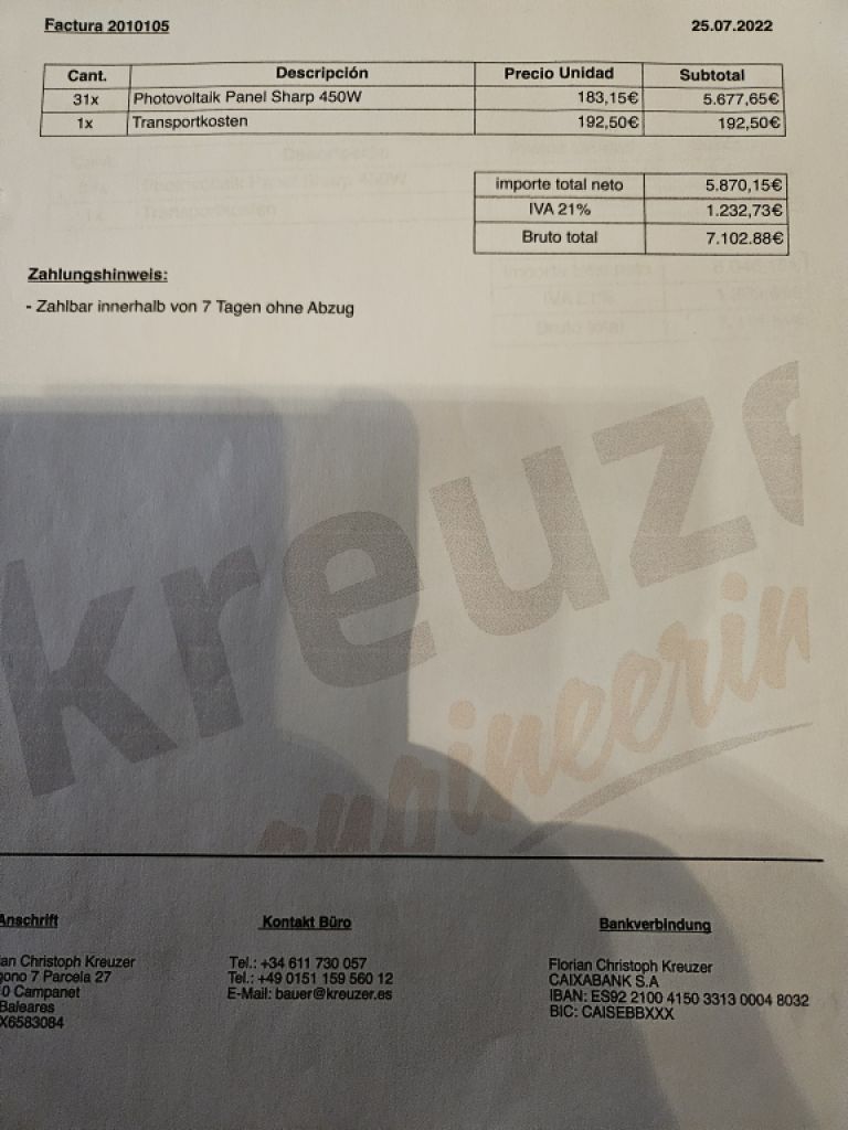 Verkaufe komplette neue Solaranlagen fuer Neubau !!!