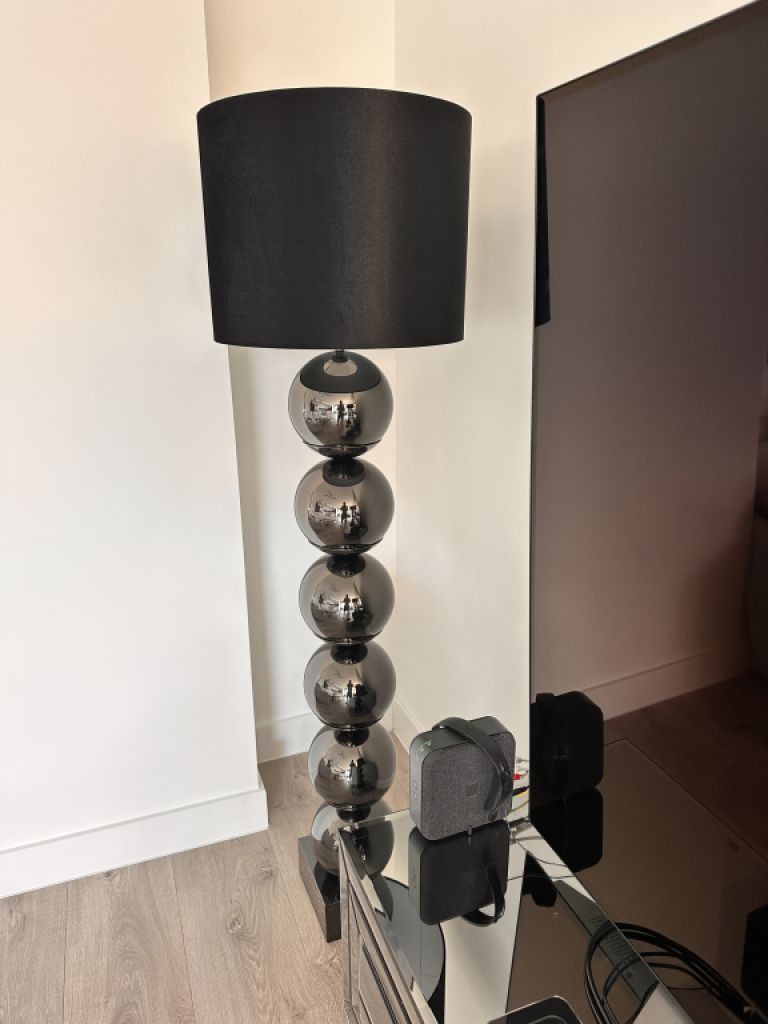 Selling two high-quality designer floor lamps in a modern, elegant style.