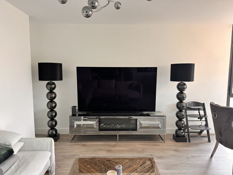 Selling two high-quality designer floor lamps in a modern, elegant style.