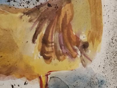 Versammlung von Hähnen und Hühnern