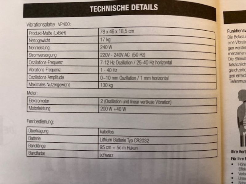 Vibrationsplatte neuwertig