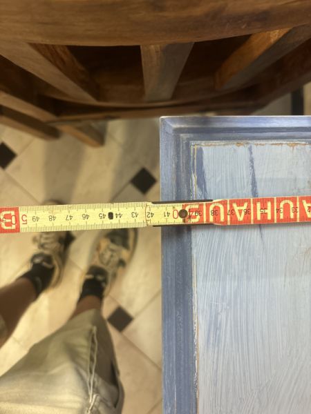 Vintage sideboard in aged blue