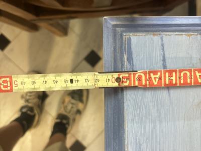 Vintage sideboard in aged blue