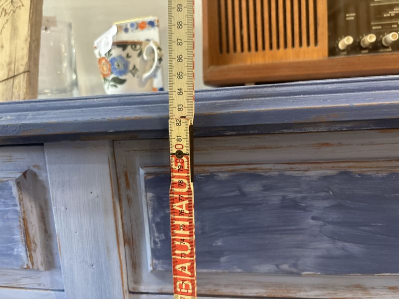 Vintage sideboard in aged blue