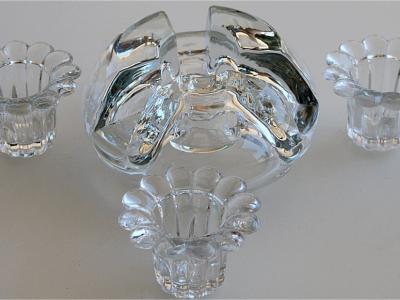 Vintage Glass Teawarmer Tea Cosy Heavy, 3 Tealight Holders