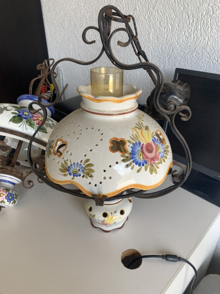 Vintage porcelain pendant lamp