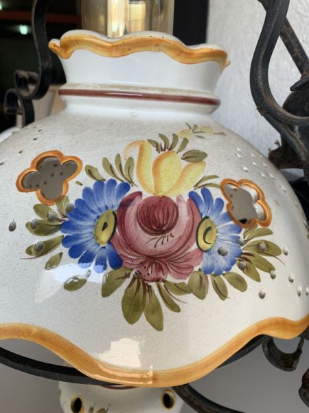 Vintage porcelain pendant lamp