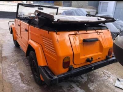 VW 181 Kübel 1971 with historic Spanish concentration camp