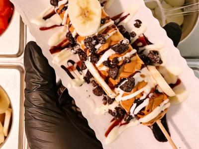 Waffelstation mit Toppings für Veranstaltungen