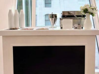 Waffelstation mit Toppings für Veranstaltungen