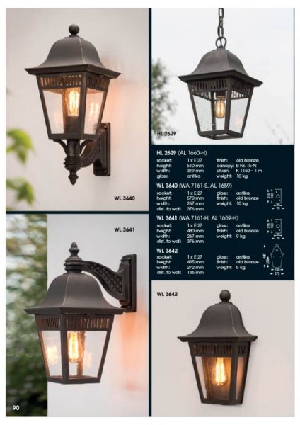 Wall and pendant lamps made of forged steel