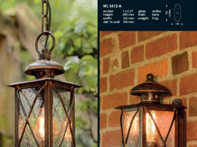 Wall and pendant lamps made of forged steel