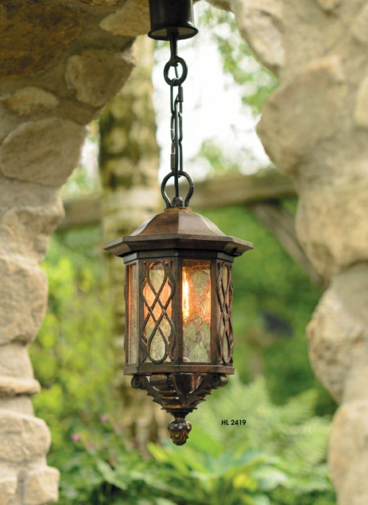 Wall and pendant lamps made of forged steel