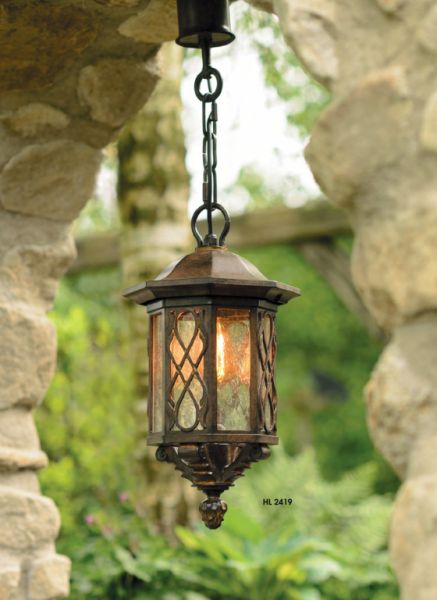 Wall and pendant lamps made of forged steel