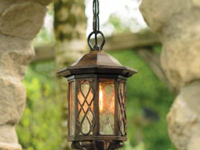 Wall and pendant lamps made of forged steel