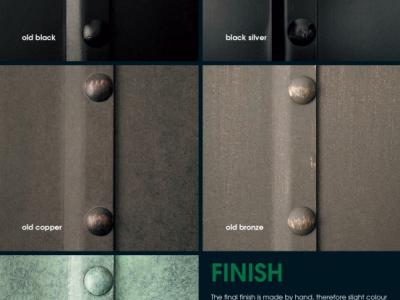 Wall and pendant lamps made of forged steel