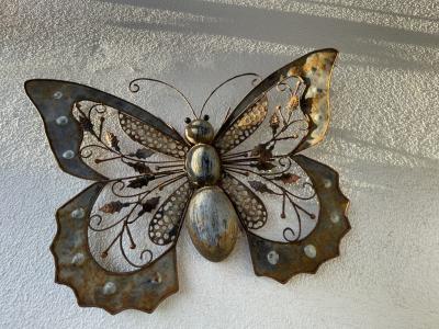 Wanddeko Schmetterling Metall