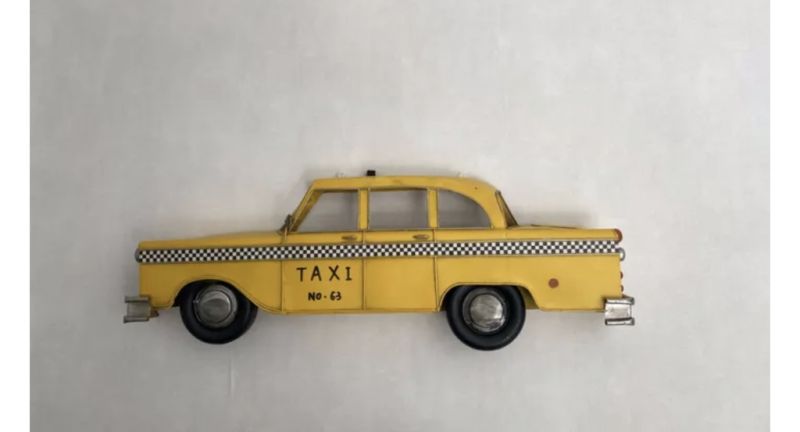 Decoración de pared Taxi metálico