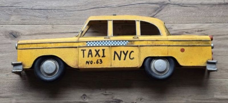 Decoración de pared Taxi metálico