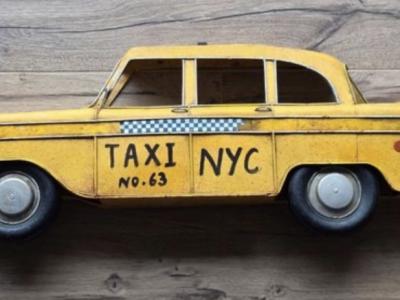 Decoración de pared Taxi metálico