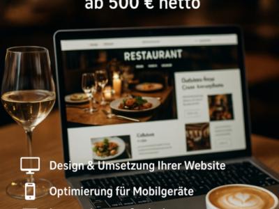 Websiteerstellung & -Pflege für Gastronomiebetriebe ab 500 €