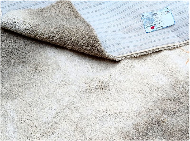 weißer, flauschiger Cashmere Teppich, 2,00 m x 1,70 m