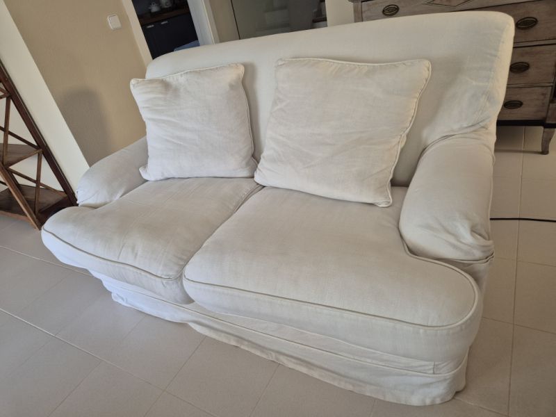 White 2-seater Sofa