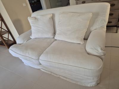 White 2-seater Sofa