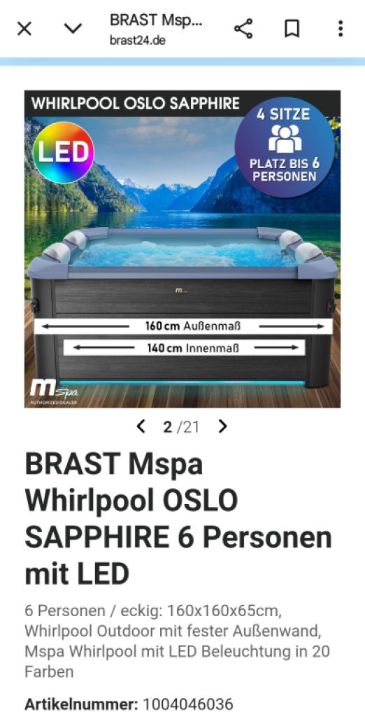 Whirlpool MSPA 500€