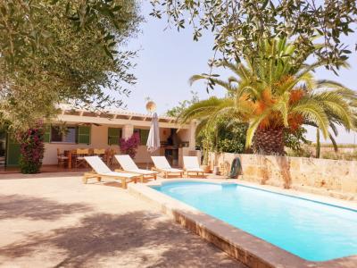 Winter: Ebenerdige Finca mit AC und Pool bei Campos - Es Trenc-- F 34 WT