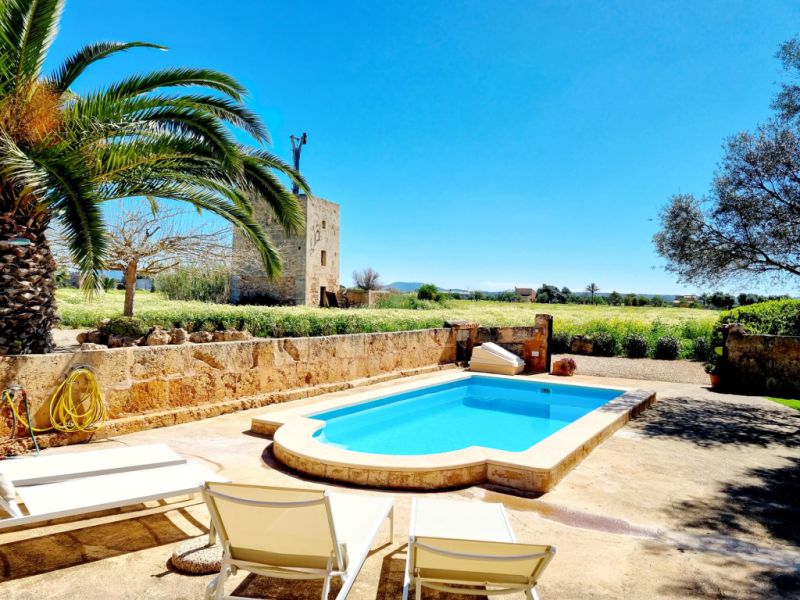 Winter: Ebenerdige Finca mit AC und Pool bei Campos - Es Trenc-- F 34 WT